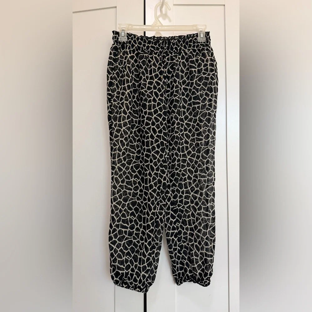 Victoria's Secret Swim Cover Up Animal Print Sheer Pants Size Small Petite